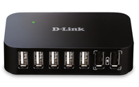 D-Link DUB-H7 USB 2.0 Type-B 480 Mbit/s Schwarz