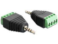 DeLOCK 65454 tussenstuk voor kabels 2.5mm 4pin Zwart, Groen