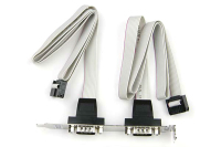 Supermicro CBL-CDAT-0602 serial cable Black, Grey 0.6 m 2x 9-pin 2x COM