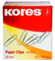 Kores B-BK43012 paperclip Metaal 1000 stuk(s)