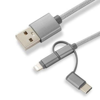 CoreParts MOBX-ACC-003 USB-kabel 1 m Micro-USB A Micro-USB B Grijs