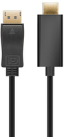 Microconnect DP-HDMI-2004K adapter kablowy 2 m DisplayPort HDMI Typu A (Standard) Czarny