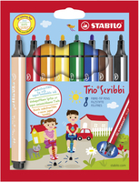 STABILO Trio Scribbi stylo-feutre Bold Multicolore 8 pièce(s)