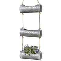 Boltze 1003872 Blumenkübel Vertical planter Hängend Zink Grau Indoor/Outdoor