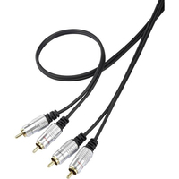 SpeaKa Professional SP-7870148 audio kábel 1,5 M 2 x RCA Fekete