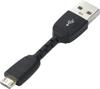 Renkforce RF-4260171 USB Kabel 0,05 m USB 2.0 USB A Micro-USB B Schwarz