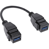 InLine 76206D USB-kabel 0,2 m USB 3.2 Gen 1 (3.1 Gen 1) USB A Zwart