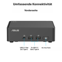 ASUS NUC 15 Pro Slim Kit RNUC15CRKI300002 (Intel Core 3 100U Prozessor, Intel Arc Grafik, Intel WiFi 7, Bluetooth 5.4, ohne Betriebssystem, mit EU-Netzkabel, bis 99 TOPS KI-Leis...