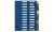 Exacompta 55242E lengüeta de índice Separador numérico con pestaña Caja de cartón Azul, Multicolor