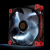 Thermaltake Luna 12 LED White Carcasa del ordenador Ventilador 12 cm Negro, Rojo, Transparente