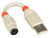 Lindy PS/2 - USB Adapter Cable PS/2-kabel 0,1 m 6-p Mini-DIN USB A Grijs