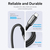 Vention Cotton Braided USB 2.0 C Male to C Male 5A Cable 1.2M Black Zinc Alloy Type