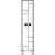 Penderie à portes en Z, hauteur compartiments 820 mm