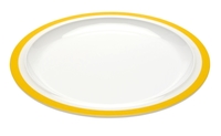 Ornamin Teller flach 503 Rand gelb Ø 22cm Hochwertiger Teller aus