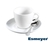 Espresso-Tasse - Inhalt 0,10 ltr - mit Untertasse - Form BISTRO - UNI WEISS -
