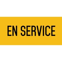 En service - autocollant - L.200 x H.100 mm