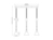 Höhenverstellbare Pendelleuchte STANLEY 3-flammig mit Glasschirmen Weiß B: 95cm