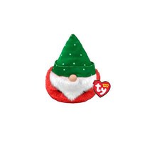 Ty Teeny Puffies Christmas Gnome Green Hat 10cm