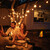 Relaxdays Feuerkorb mit Schürhaken, runde Feuerschale, HxD: 40x60 cm, modernes Design, Garten & Terrasse, Stahl, schwarz