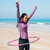 Relaxdays Hula Hoop Reifen, Ø 95cm, Fitnessreifen für Erwachsene, sanfte Massage, zum Abnehmen, Bauchtraining, pink/grau