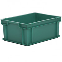 15L Euro Stacking Container - Solid Sides & Base - 400 x 300 x 170mm - Green