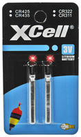 Bateria XCell Stick typ CR435 3V do spławików wędkarskich, LED itp., 2 sztuki w opakowaniu blistrowym