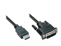 HDMI 19pol Stecker auf DVI-D 18+1 Stecker Anschlusskabel 10m, Good Connections®
