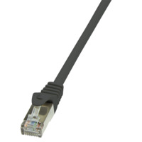 Patchkabel Cat.6 F/UTP EconLine, schwarz, 0,25m, LogiLink® [CP2013S]