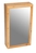 WENKO Spiegelschrank Bambusa, mit Magnetverschluss, Griffmulde und zwei Mittelböden