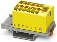 Verteilerblock, Push-in-Anschluss, 0,14-4,0 mm², 13-polig, 24 A, 8 kV, gelb, 327