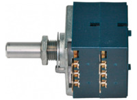Doppelschichtpotentiometer, 100 kΩ, 0.05 W, logarithmisch, Lötstift, RK 27112 2