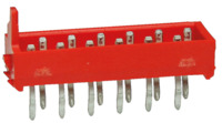 Stiftleiste, 6-polig, RM 1.27 mm, gerade, rot, 7-215464-6