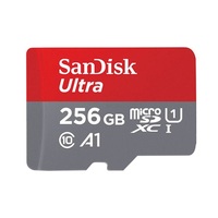 SanDisk MicroSD kártya - 256GB Ultra Android (140MB/s, Class 10 UHS-I, A1) + adapter