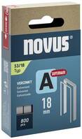Novus Tools 042-0782 Finomhuzal kapcsok 53-as típus 800 db Méret (H x Sz x Ma) 18 x 11.3 x 18 mm