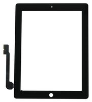 Touch Assembly Black with Homebutton + Adhesive for iPad 3/4 with Homebutton + Adhesive Compatible with Ipad 3 and ipad 4 - Wifi Tablet Spare Parts