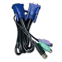 1.8M USB KVM Cable w built-in PS2 to USB Converter Cavi KVM