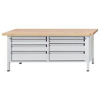 Workbench with XL/XXL drawers, frame construction