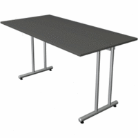 Schreibtisch SmartOffice C-Fuß-Gestell 140x70x75cm anthrazit