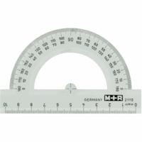 Halbkreis-Winkelmesser 10cm glasklar