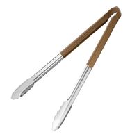 Vogue Serving Tongs Color Coded in Brown - Stainless Steel - 405 mm