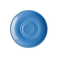 Olympia Heritage Saucer in Blue - Porcelain with Double Well - 163mm - 6 Pack