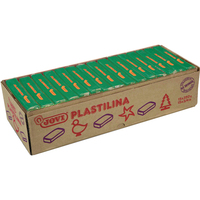 JOVI Plastilina, boîte de 15 x 350 grammes de pâte à modeler végétale couleur vert foncé - produit supprimé à épuisement du stock