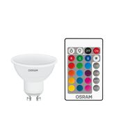 Osram Star+ RGBW/műanyag ház 4,5W/250lm/2700K/GU10 távirányítható LED PAR16 spot fényforrás (STPAR1625120°4.5W/2700KGU10FR)