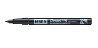 N50S Permanent Marker Fine Bullet Tip 0.5-1mm Line Black (Pack 12) - N50S-A