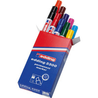 edding Permanentmarker 3300, Box mit 10 farbsortierten Stiften
