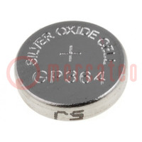 Battery: silver; 1.55V; coin,R621,SR60; non-rechargeable; 1pcs.