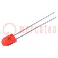 LED; ovaal; 5,1x4,3mm; rood; 2180÷4200mcd; 100/40°; 1,8÷2,6V; 20mA