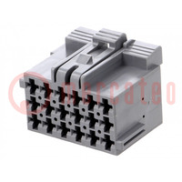 Connector: rectangular; JPT; female; plug; for cable; PIN: 18; grey
