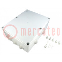Enclosure: junction box; X: 251mm; Y: 323mm; Z: 117mm; wall mount