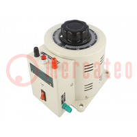 Variable autotransformer; 230VAC; Uout: 0÷260V; 6.5A; screw type